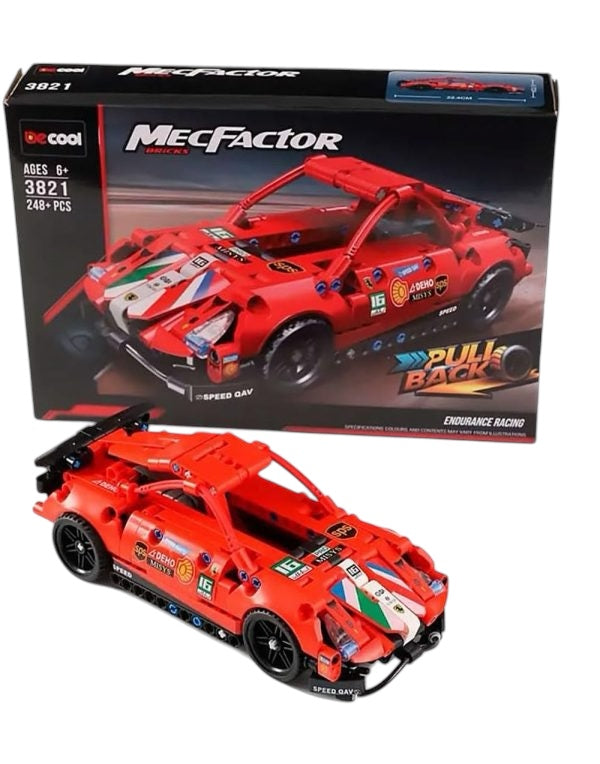 MecFactor Pull back Endurance Racing Car Building Set – 248 Pcs
