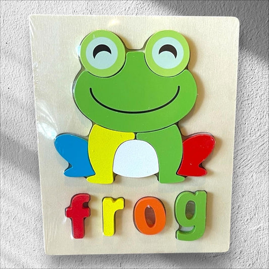 Educational Wooden Puzzle – Animal & Vehicle Learning Toy for Toddlers