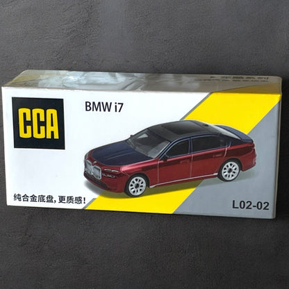 *NN-1:64 CCA Scale Model - BMW i7 Cherry Red & Black Dual Colour