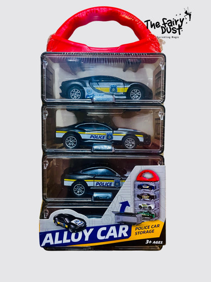 Alloy police cars with stackable storage