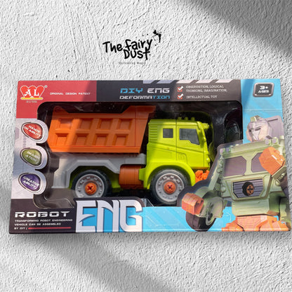 Super construction vehicle auto-robot 2in1 dump truck