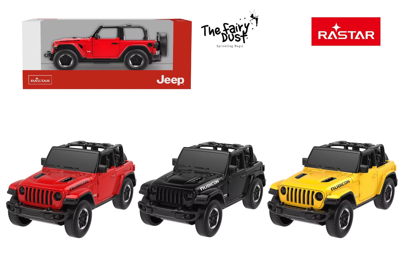 Rastar Jeep Wrangler Rubicon die cast model. Mini scale 1:43 (licensed product)