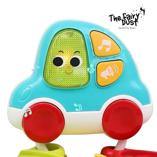 Hola Musical Car Keychain – Sensory Development Toy for Babies (9M+)