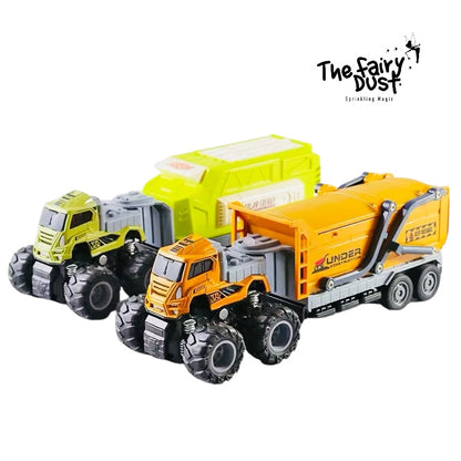 4x4 Die-Cast Trailer Truck – Solar Energy Edition (1:43 Scale)