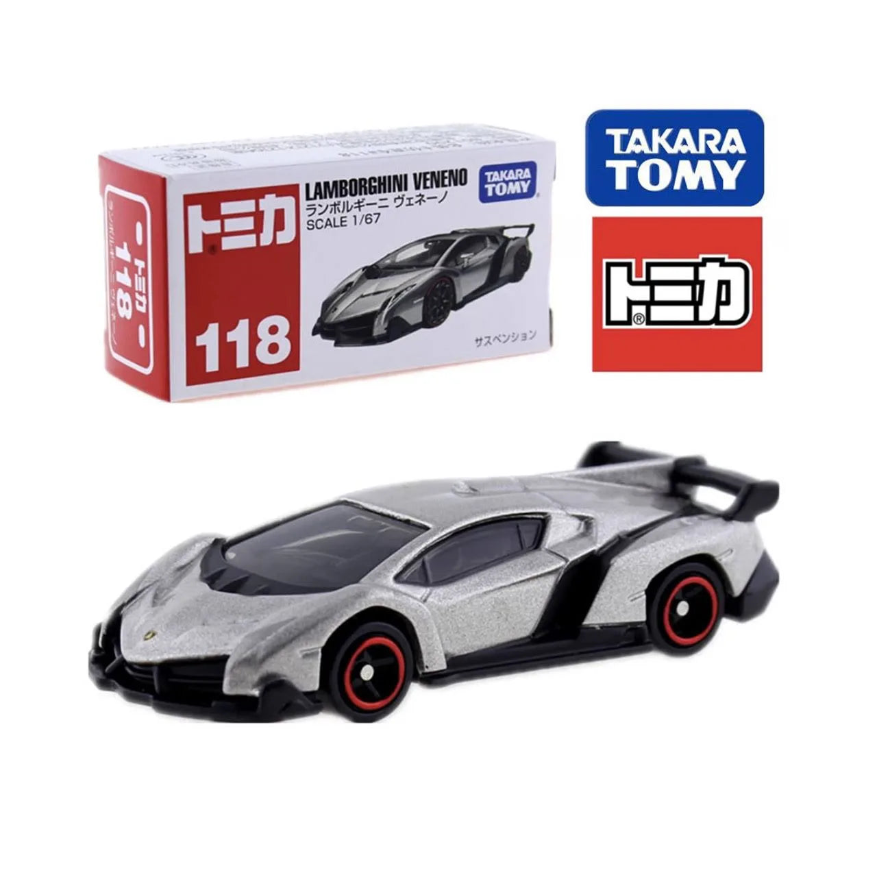 Takara Tomica Diecast Model Car No 118 Lamborghini Veneno 1/62