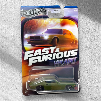 Hot Wheels - Premium 1:64- 1973’ Chevy Camaro Matt Military Green - Fast & Furious Villains Edition (Rare)