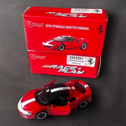 1:64 Bburago Scale Model Die Cast- Ferrari - SF 90 Stardale Assetto Fiorano (Moving Parts)