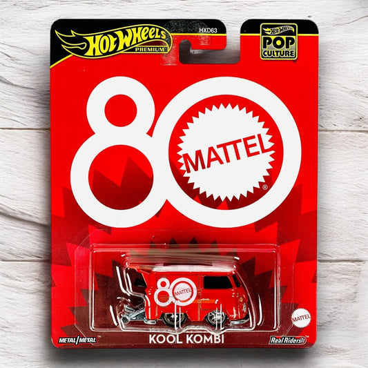 Hot Wheels - Premium KOOL KOMBI Classic - Red (Mattel  80th Anniversary Edition) imported